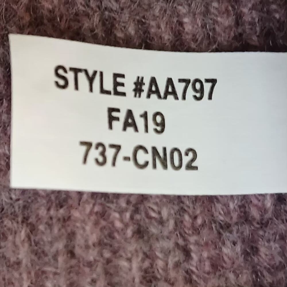 Madewell Men's SZ XL Cashmere Sweater Thermal Sweatshirt Style Heather Berry - Picture 7 of 8